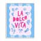 Stupell Industries La Dolce Vita Blue Pink Framed Giclee, design by Dominique Vari